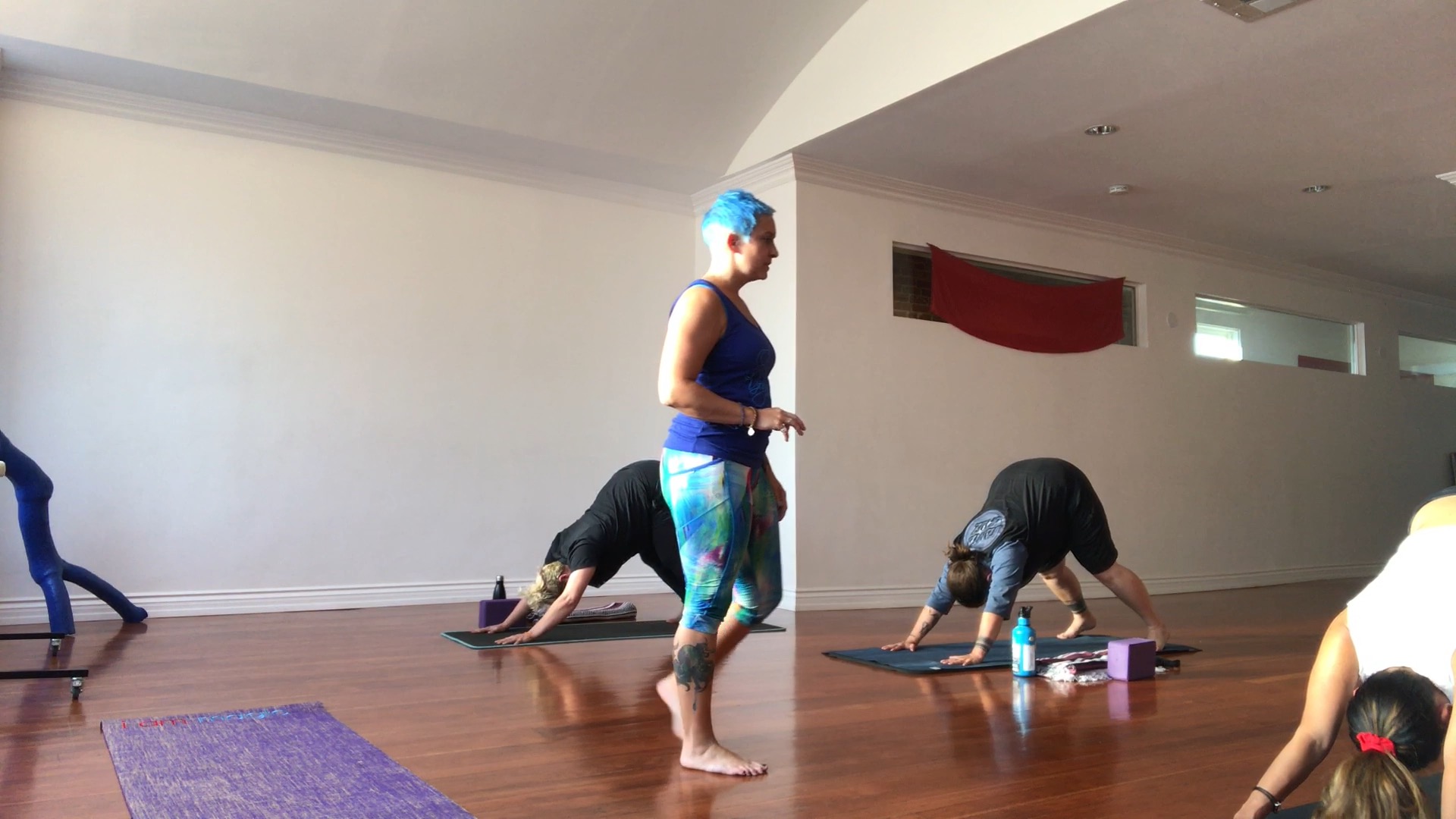 Me teaching during my Riding the Waves of Shakti workshop at Olive Yoga Long Beach on July 14, 2017.